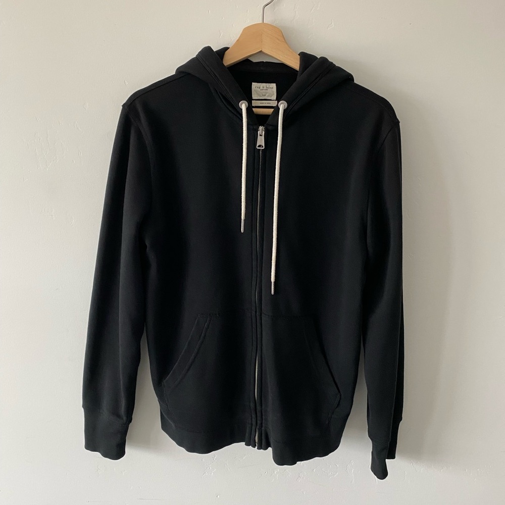 Rag and Bone Zip up hoodie - Small -Black